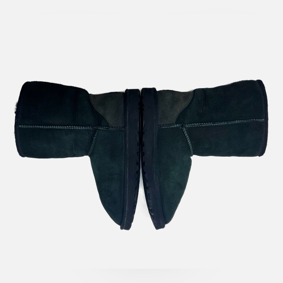 UGG Eva Black Sheepskin Suede Short Boots Womens size 7 - Picture 9 of 12